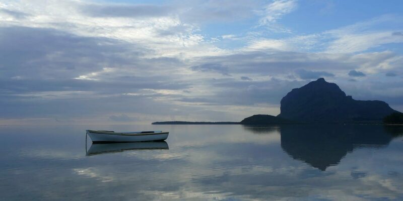 Unterwasser Wasserfall vor Mauritius