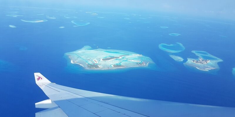 Malediven Insel von oben
