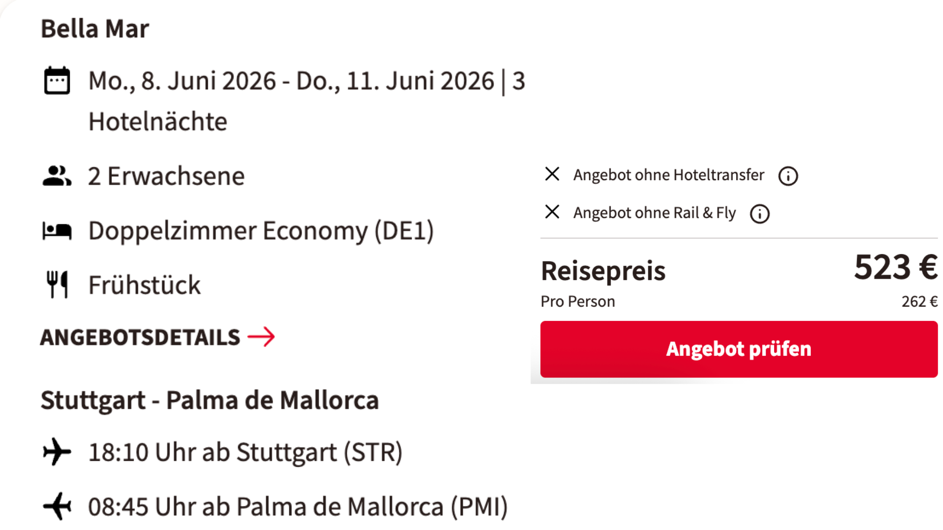 Mallorca Kurztrip Angebot