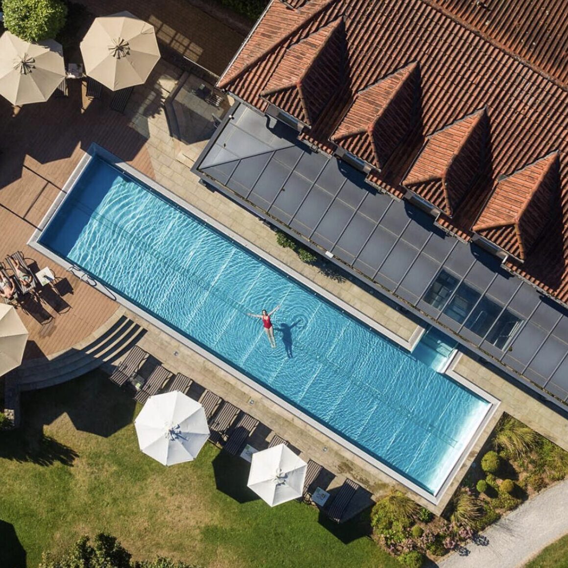 20 Meter langen Außenschwimmbad