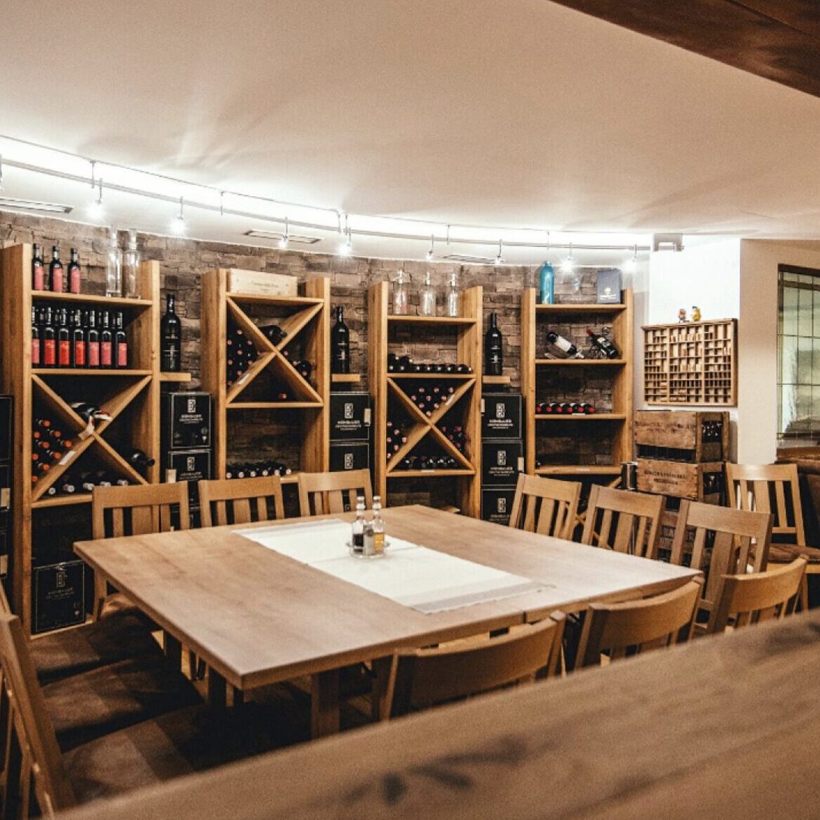 Gemütlicher Wein Bereich