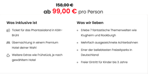 Phantasialand Angebote mit Übernachtung
