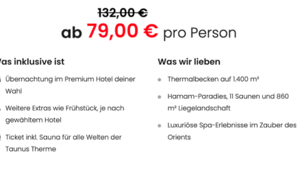 Taunus Therme Angebot mit Hotel