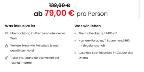 Taunus Therme Angebot mit Hotel
