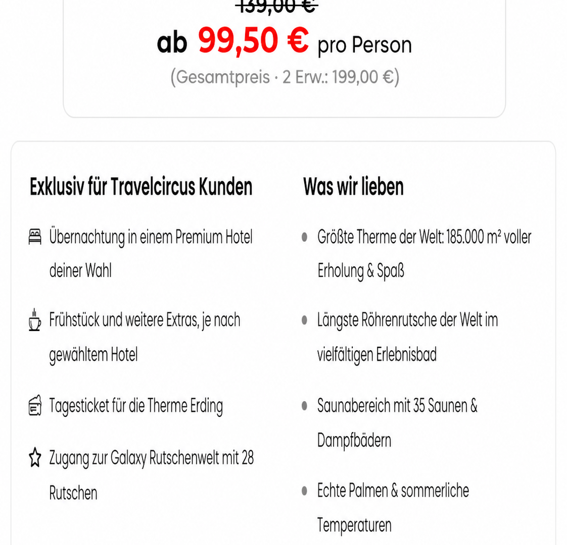therme-erding-ticket-hotel-fruehstueck-angebot Therme Erding Angebot mit Tagesticket, Premium Hotel und Frühstück ab 99,50 € pro Person