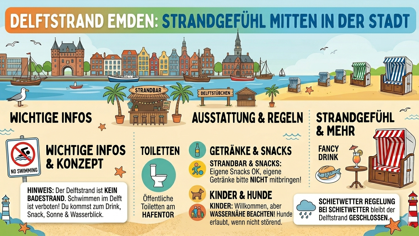 Delftstrand in Emden Überblick
