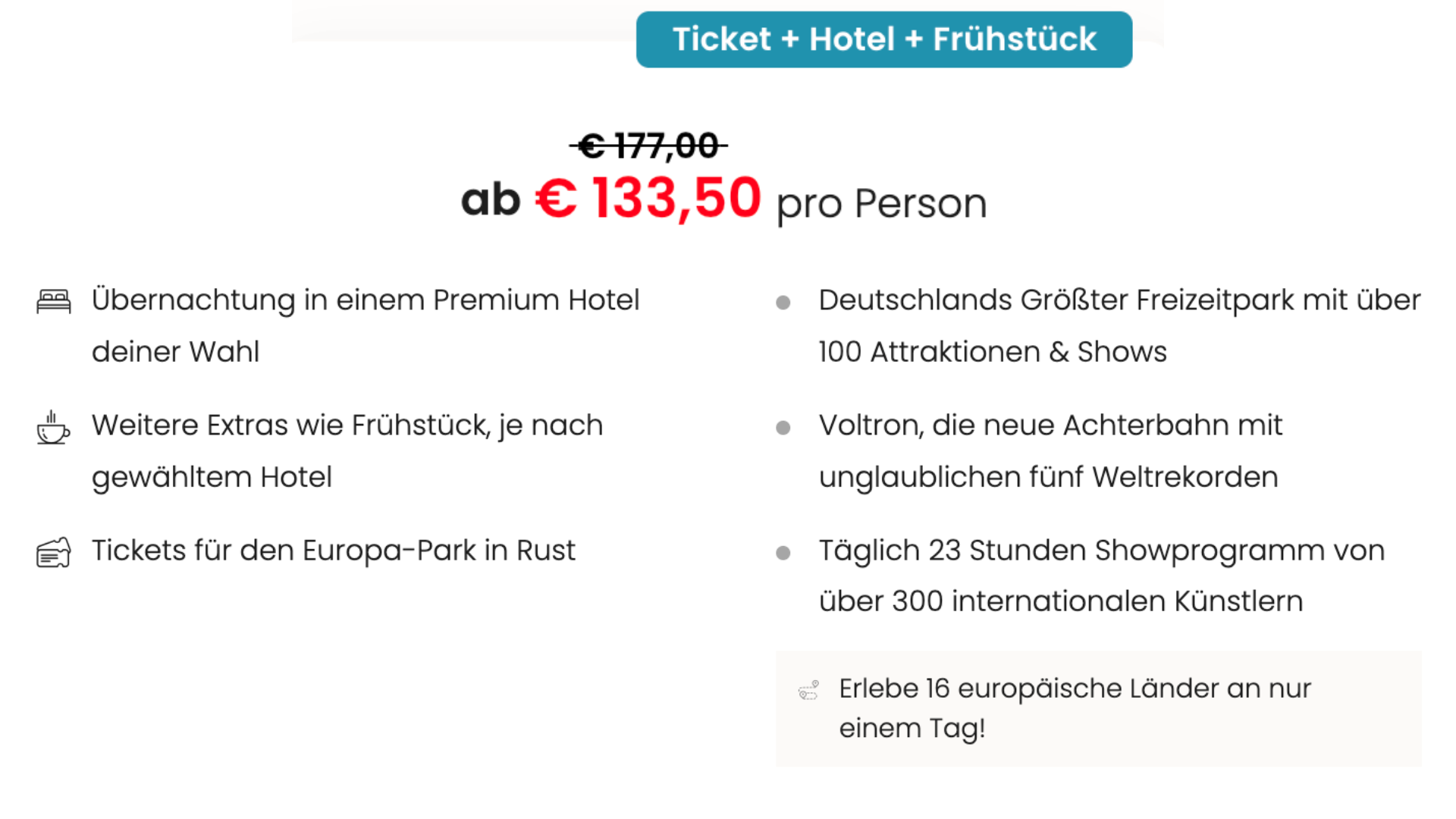 Europa-Park Angebot mit Übernachtung
