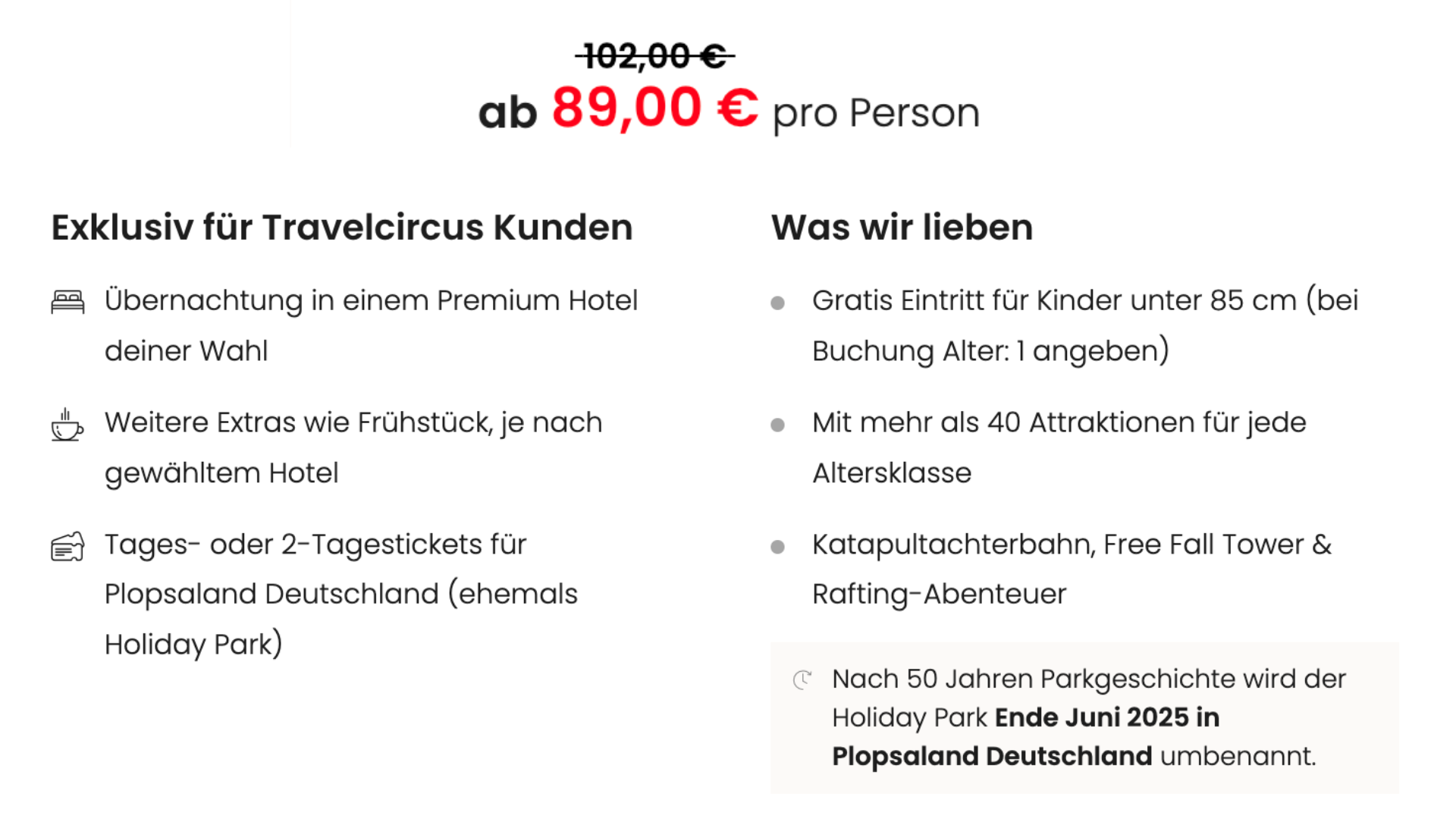 Plopsaland Deutschland Angebot mit Hotel
