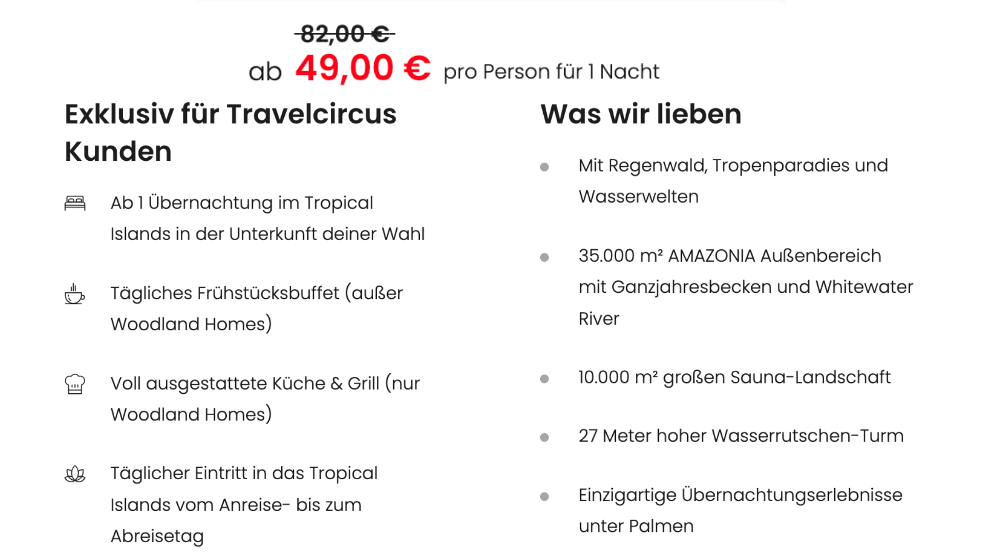 Tropical Islands Angebot mit Hotel