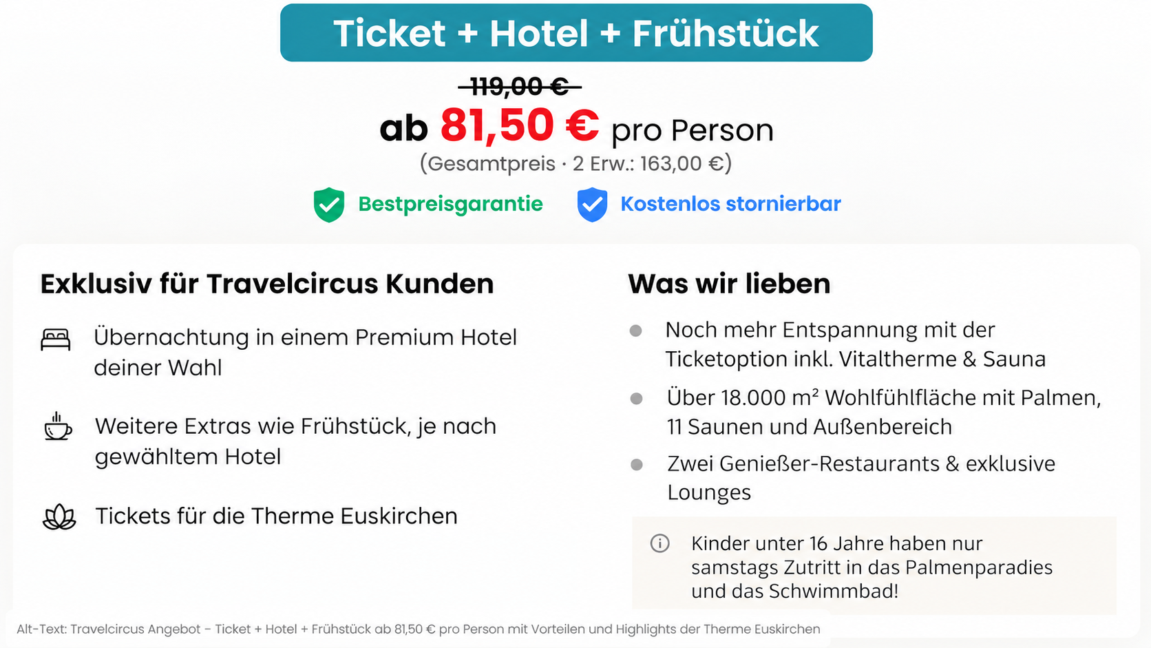 travelcircus-therme-euskirchen-ticket-hotel-fruehstueck Travelcircus Angebot für die Therme Euskirchen mit Ticket, Premium Hotel und Frühstück ab 81,50 € pro Person.