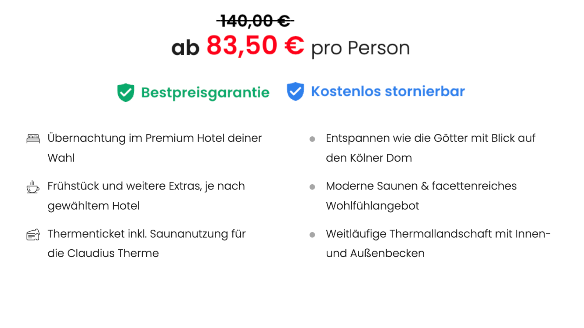 Claudius Therme Angebot mit Hotel