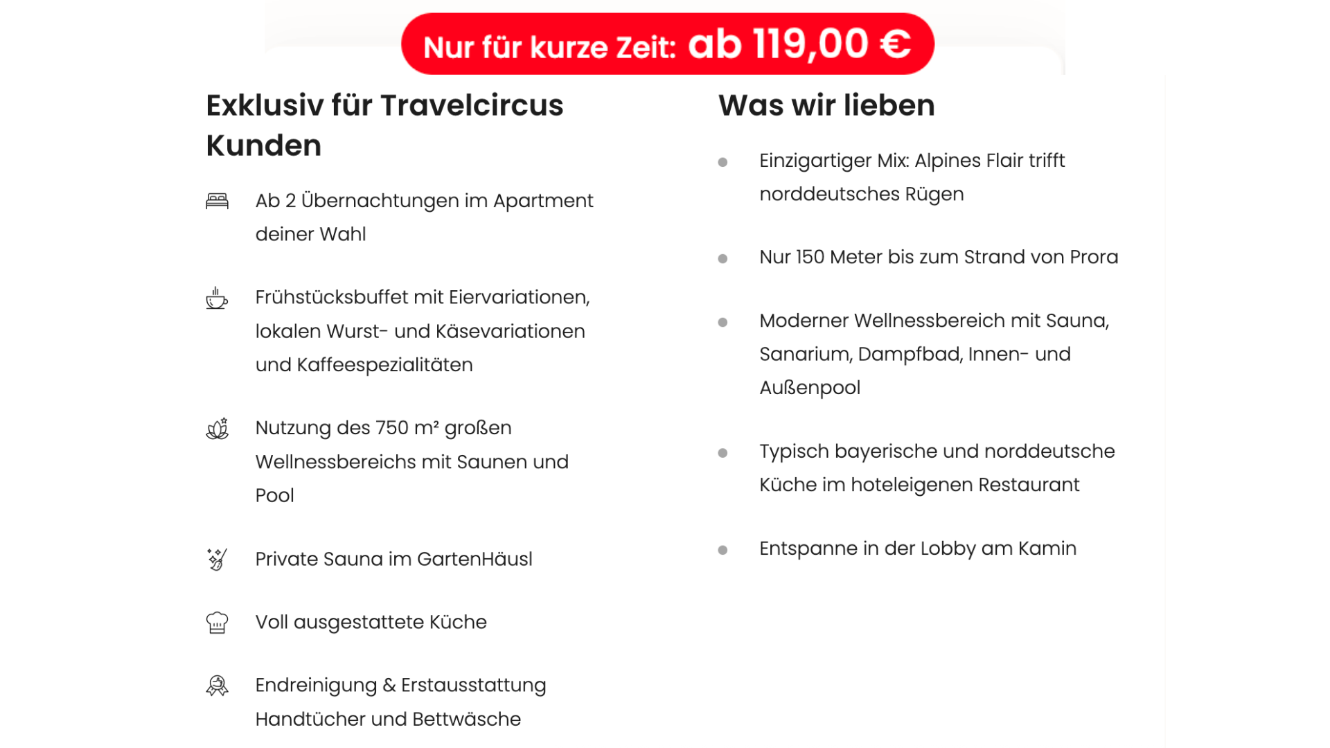 Mariandl am Meer Angebote