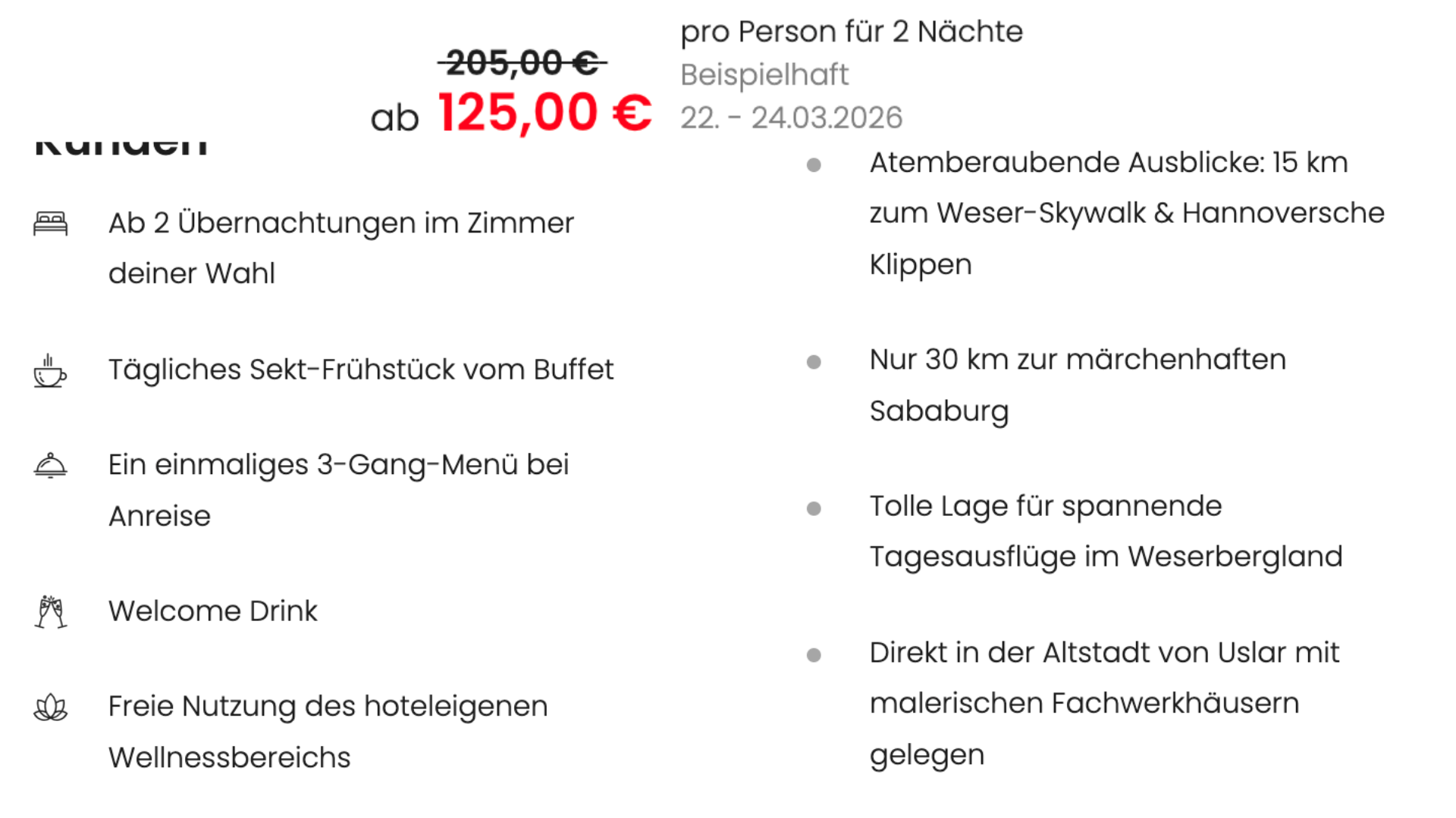 Romantisches Hotel Menzhausen Angebot