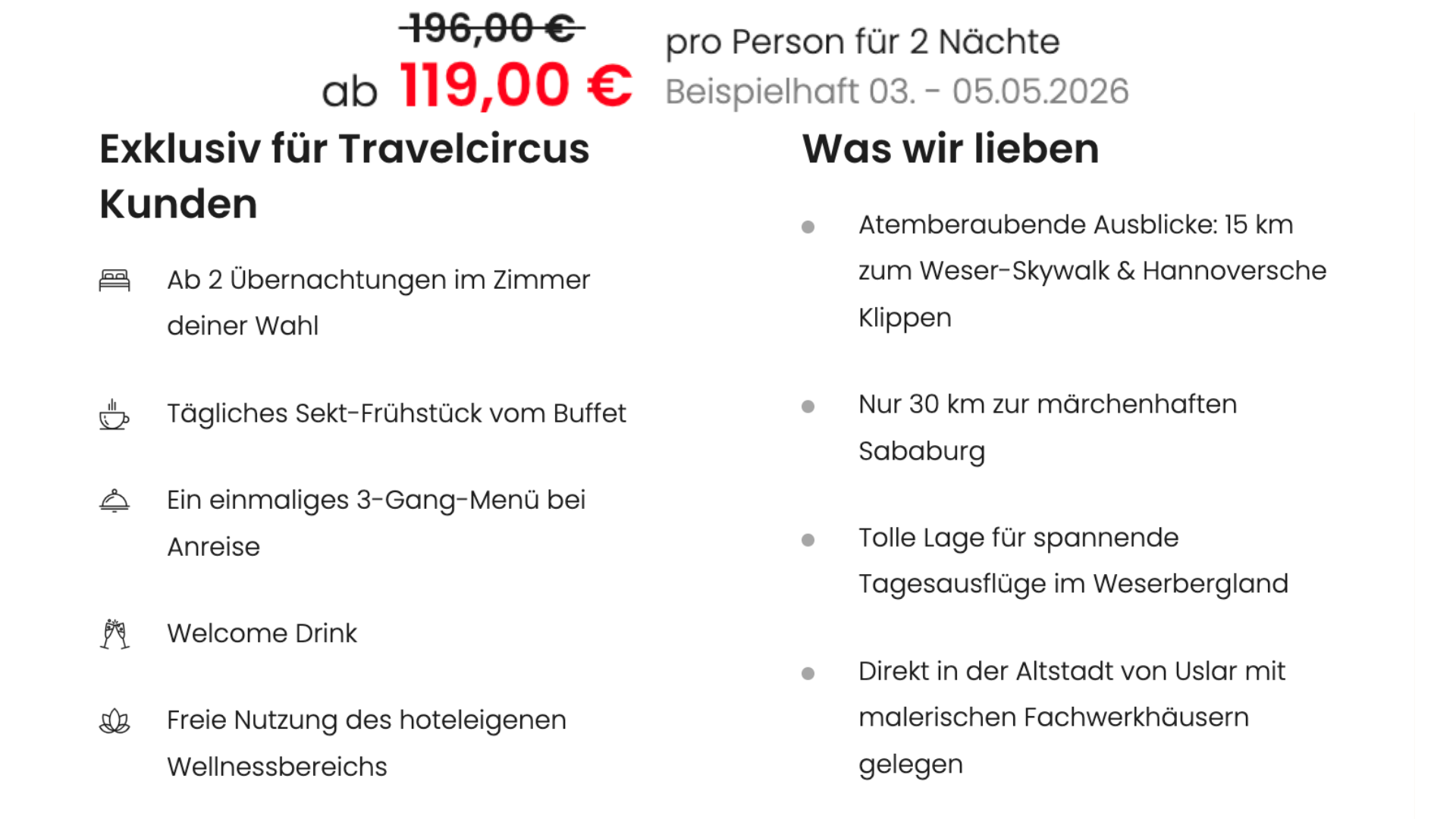 Romantisches Hotel Menzhausen Angebot
