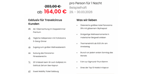 TAUERN SPA Kaprun Angebot